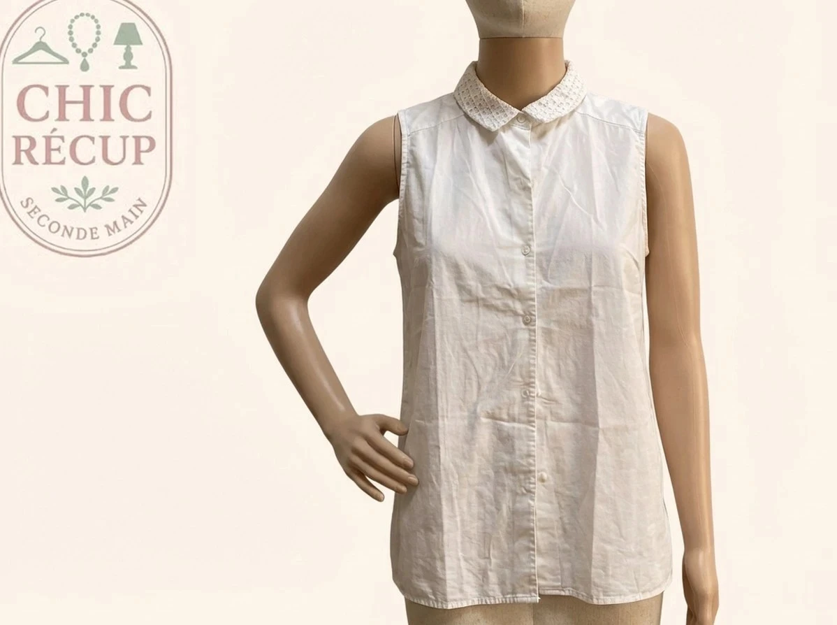 Blouses Manches Courte Zara - L - Blanc - Paval-35